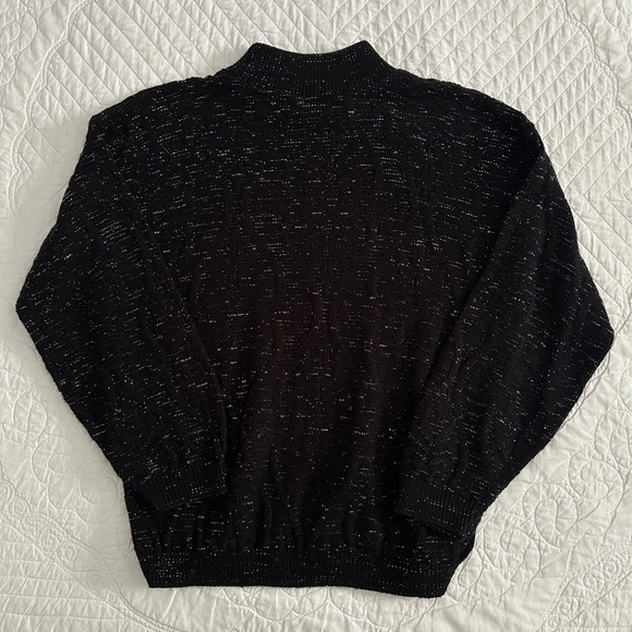 Vintage 80s Arielle Mock Neck Pullover Sweater Metallic Sparkle - Picture 8 of 8
